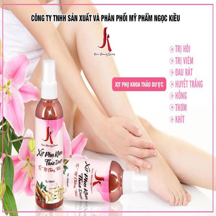 Xịt Phụ Khoa Thảo Dược Hồng Khít Vùng Kín sau 7 ngày Chai 100ml