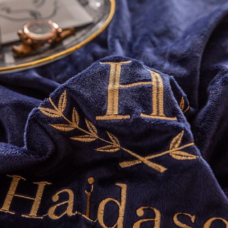 Bộ ga gối mùa đông nỉ nhung thêu 3 món cao cấp đủ kích thước