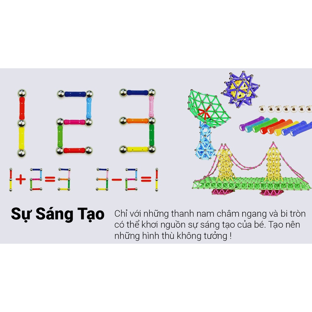 Xếp hình nam châm 96 chi tiết Neko - Đồ chơi giáo dục phát triển trí tuệ