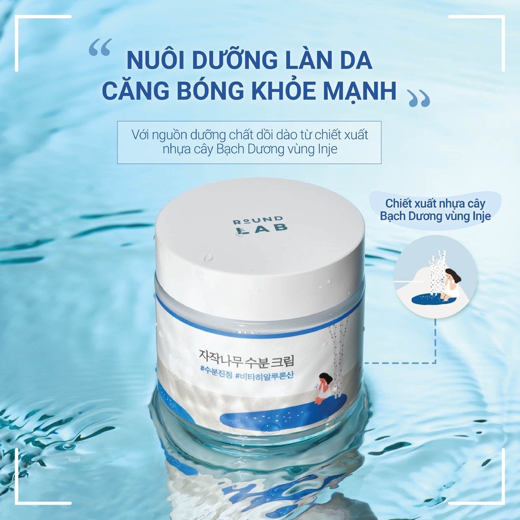 Kem dưỡng cấp ẩm chiết xuất nhựa cây bạch dương Round Lab Birch Juice Moisturizing Cream