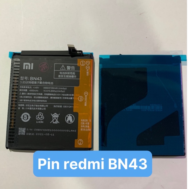 Pin chính hãng Xiaomi redmi Note 4x, Pin BN43 4000 / 4100 mAh / Có bảo hành