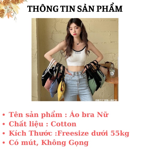 Áo Bra Gân Tăm Hở Lưng - Áo Ngực Mút Mỏng - Bra 2 Dây Thể Thao AMYBRA B536