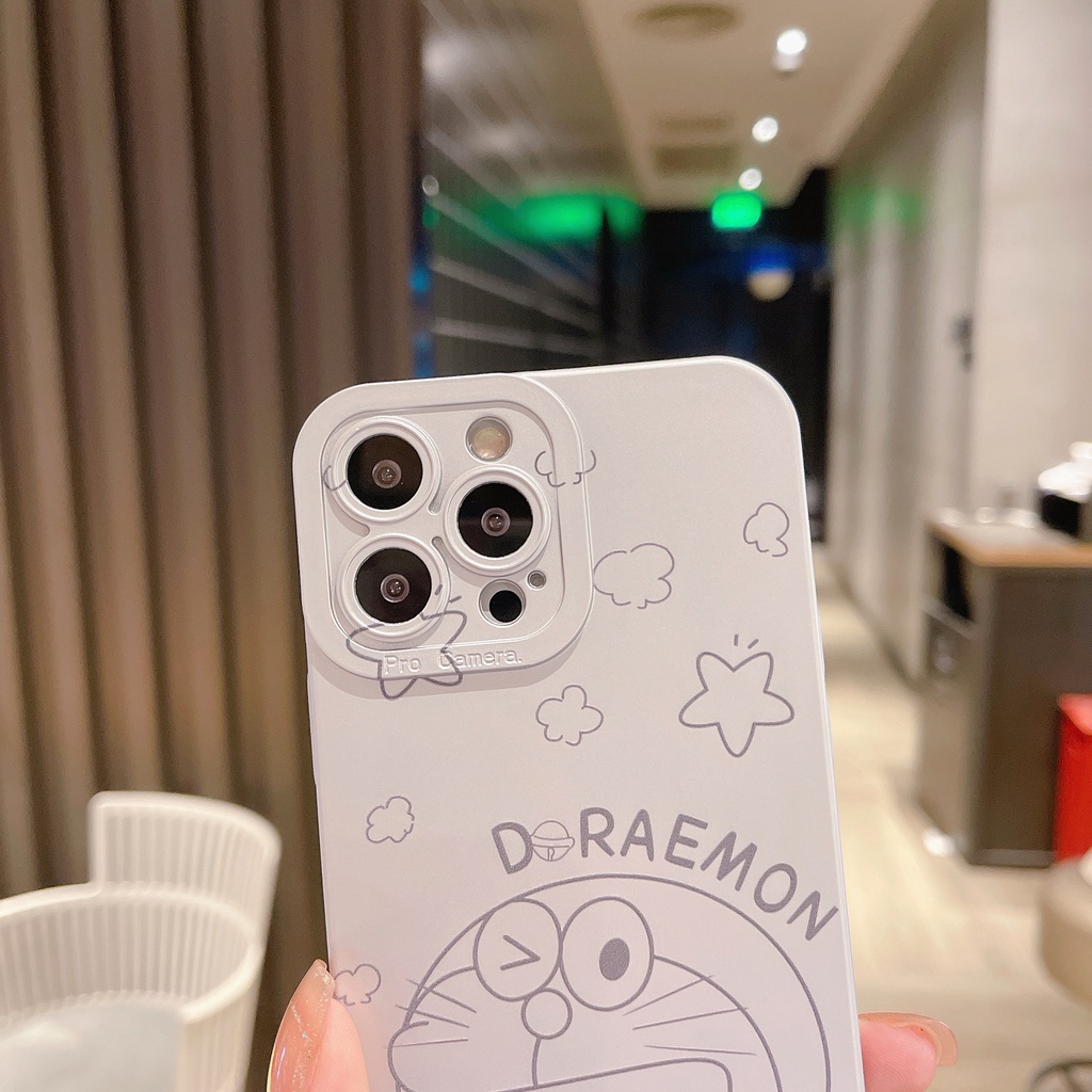 Ốp Điện Thoại Mạ Điện Chống Sốc Hình Doraemon Cho iPhone 14 / 13 / 12 / 11