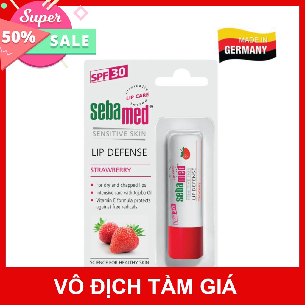 [CHÍNH HÃNG] Sebamed Son Dưỡng Ẩm Cho Môi Hương Dâu Sensitive Skin Lip Defense Strawberry 4.8g