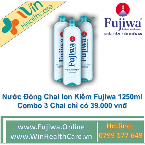 Combo 3 Chai Nước Ion Kiềm FUJIWA 1250ml