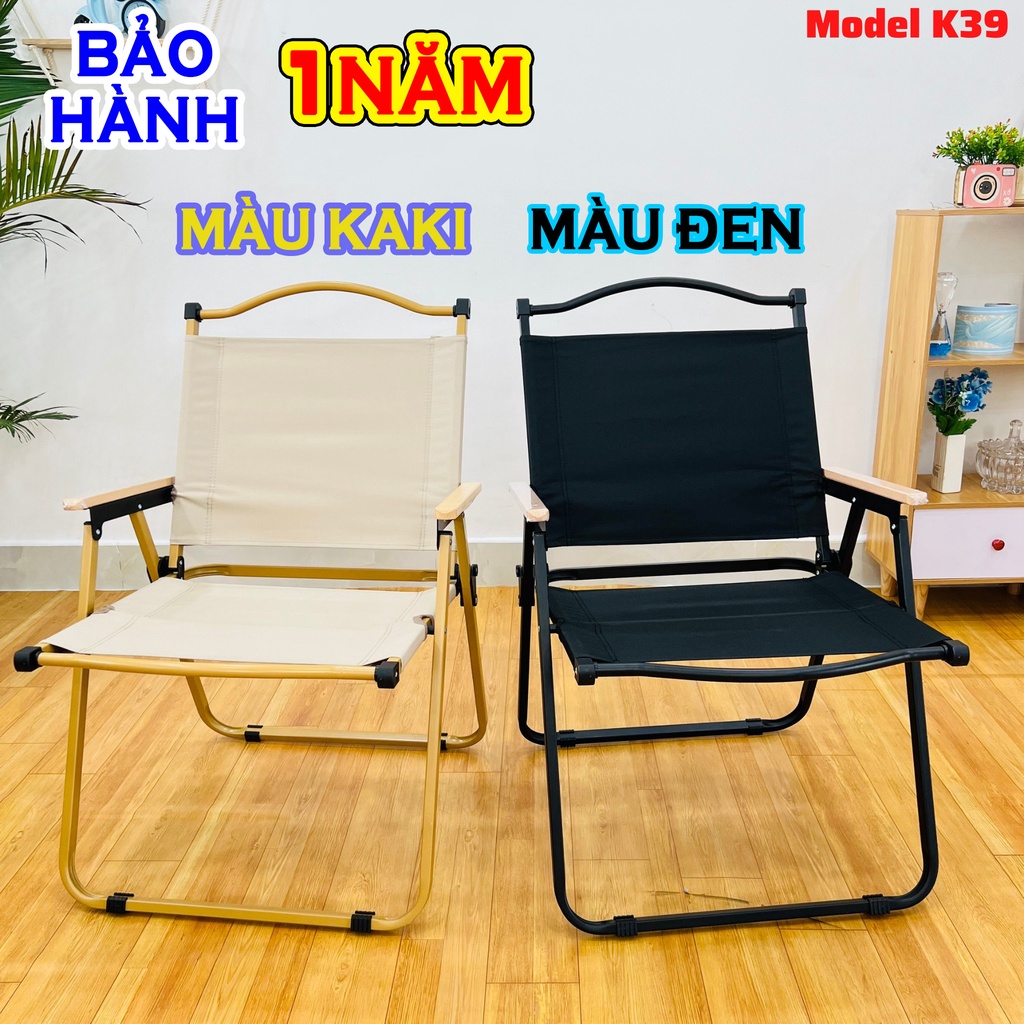 Ghế Xếp Thư Giãn Gấp Gọn Dã Ngoại Picnic,Câu Cá SUMIKA K39, Thiết Kế Tựa Lưng, Vải Oxford, bảo hành 1 năm