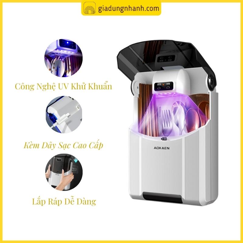 Hộp Đựng Đũa Khử Trùng, Hộp Đựng Đũa KHỬ KHUẨN UV Thông Minh Cao Cấp