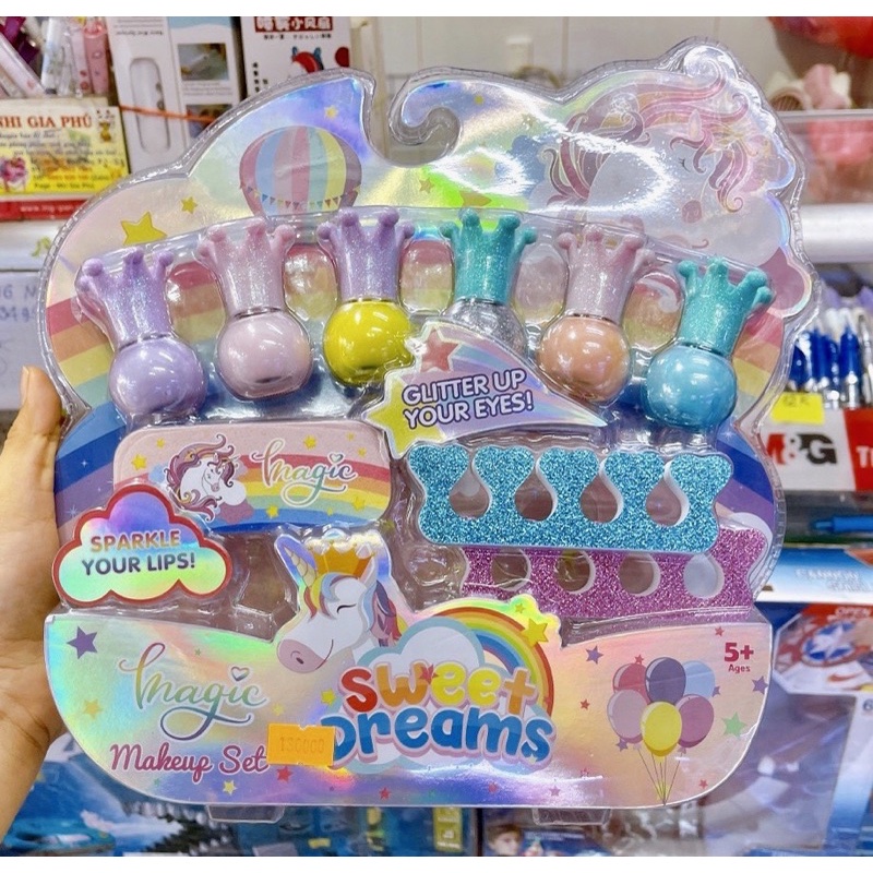 Vỉ đồ chơi nail sơn móng tay bóc được, trang điểm cho bé