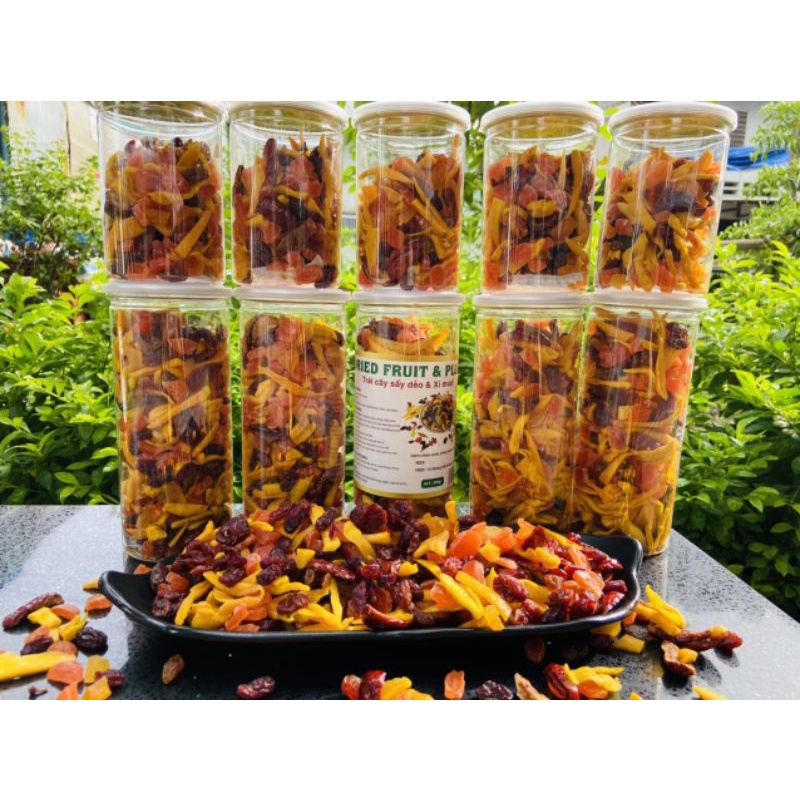 Mix 5 Loại Trái Cây Tươi Và Xí Muội Sấy Dẻo Tự Nhiên 500g