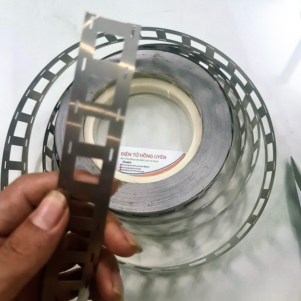 Kẽm đôi mạ niken hàn cell pin . Thép đôi 2 hàng chống rỉ loại dày hàn cell pin 18650