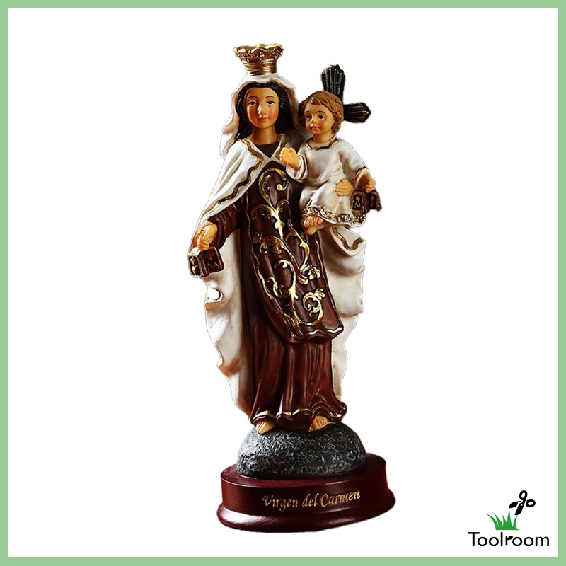 Toolroom Resin Catholic Our Lady Of Grace Virgin Mary Madonna Statue Figurine Decor