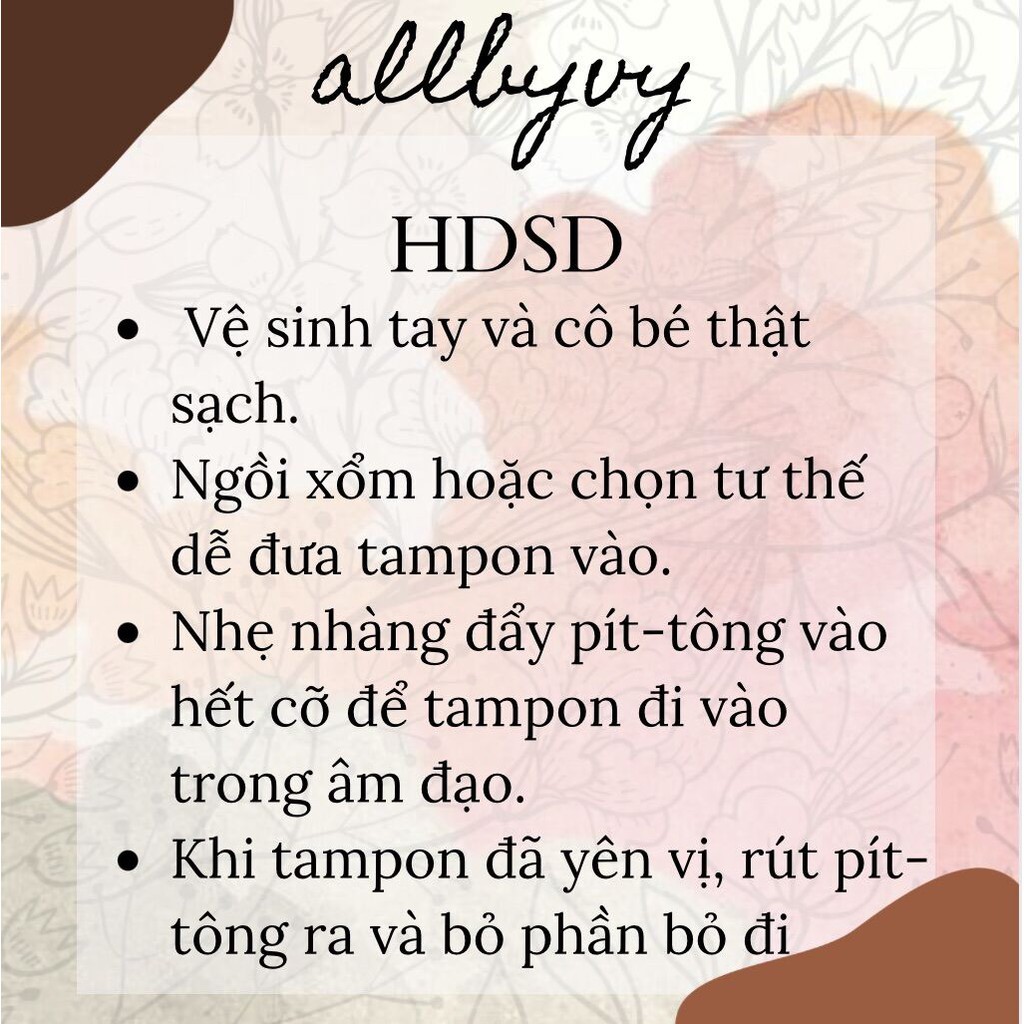 Băng vệ sinh dạng ống Tampax Pearl Sạch Sẽ Không Mùi