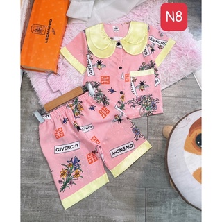 bộ pizama quần lửng lụa mango sz 22-33kg