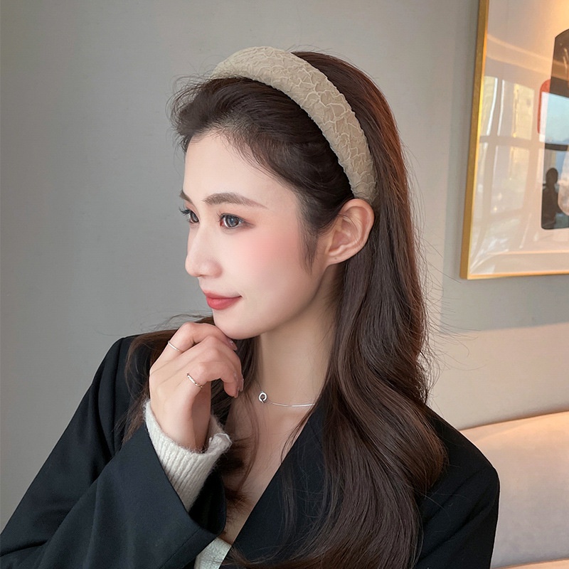Băng Đô Cài Tóc Bản Rộng Bằng Xốp Màu Sắc Macaron Phong Cách Hàn Quốc Dễ Phối Đồ Cho Nữ