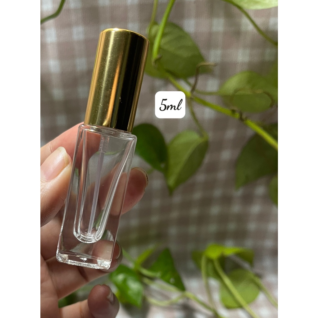 CHAI THỦY TINH  CHIẾT NƯỚC HOA HÌNH TRỤ DÀI/HÌNH TRÒN DÀI 5ML/10ML - CHAI RỖNG KHÔNG CHỨA DUNG DỊCH