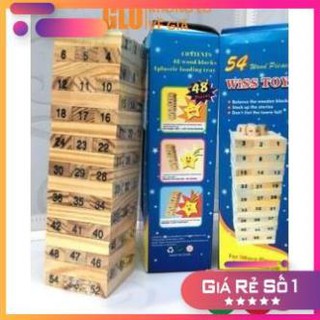 Bộ Đồ Chơi Rút Gỗ Wiss Toy Lớn(Gồm 54 Thanh Gỗ Và 4 Xúc Xắc)