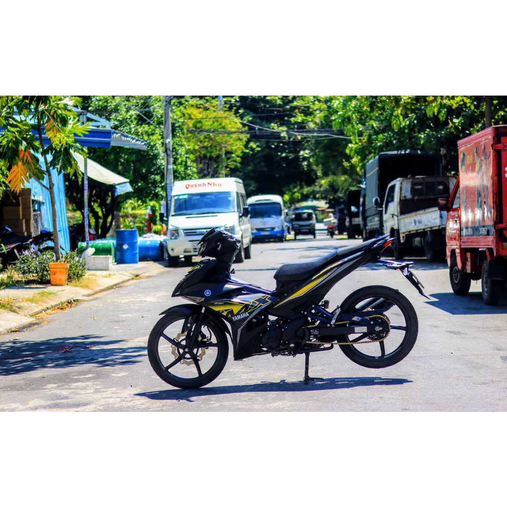 Tem Rời Dán Xe Exciter 150 Mẫu MX Vàng Đen Cực Đẹp, Hàng 3 Lớp Chất Lượng Cao .Team Decal