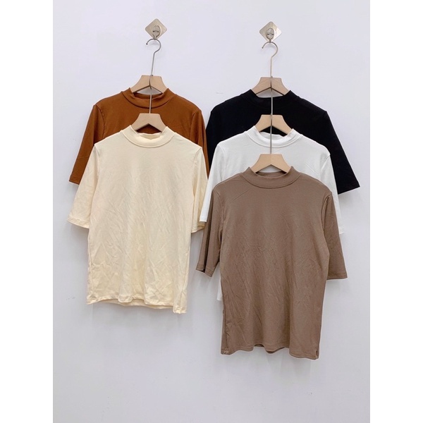 Áo thun cổ 3 phân basic