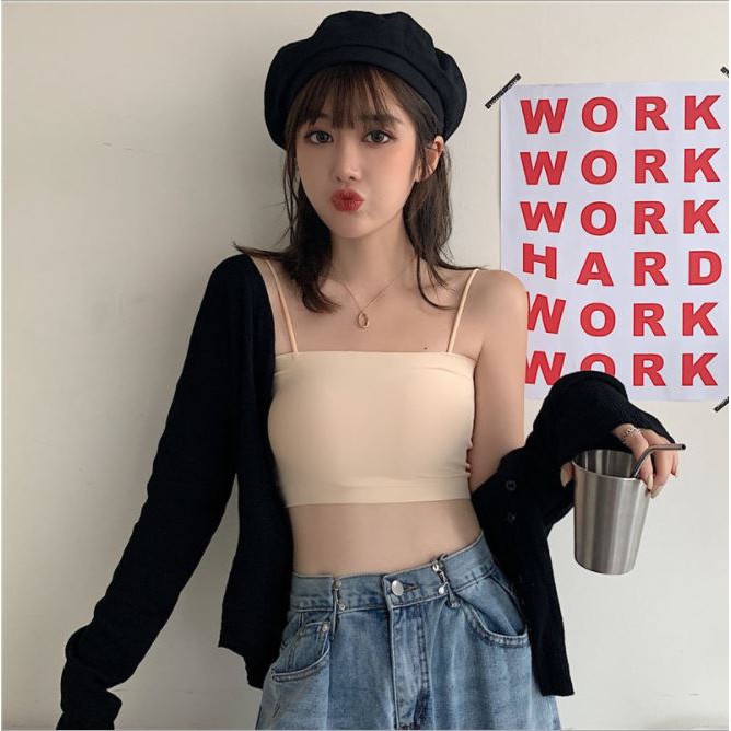 Áo 2 dây basic vintage siêu hot 2021 ( kèm video thật )