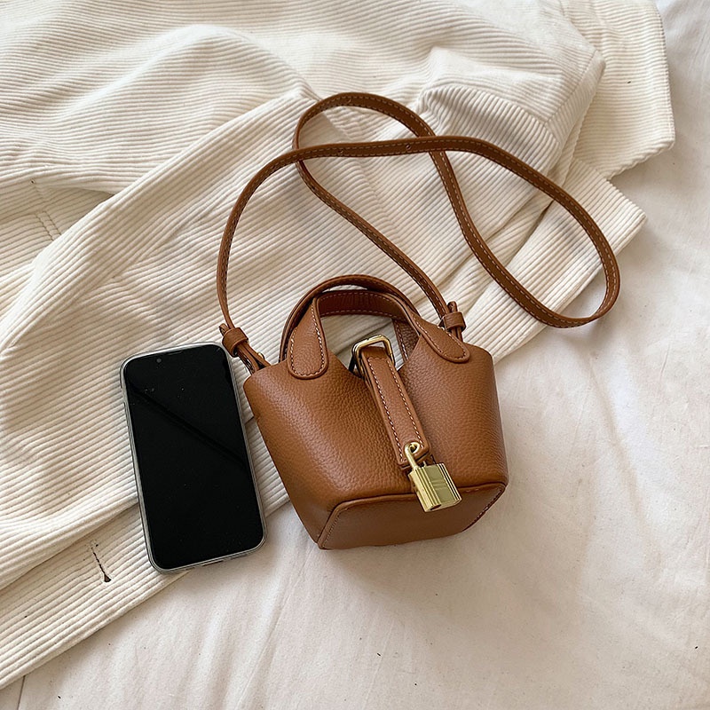 Giỏ Đeo Chéo Mini Có Khóa Phong Cách Ins Thu Đông Cho Bé Gái