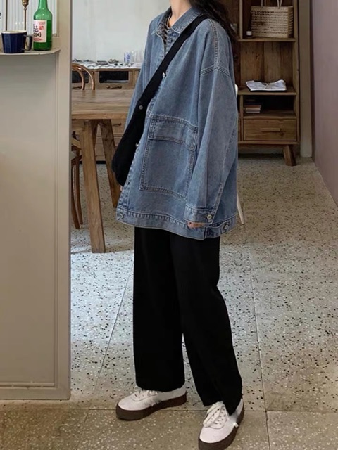 Áo khoác bò style Ullzang dáng oversized