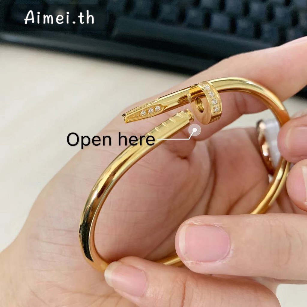 Vòng Đeo Tay Thép Titan Mạ Vàng Hồng 18k Thời Trang | Vòng Đeo Tay Làm Móng | Trang Sức Tay