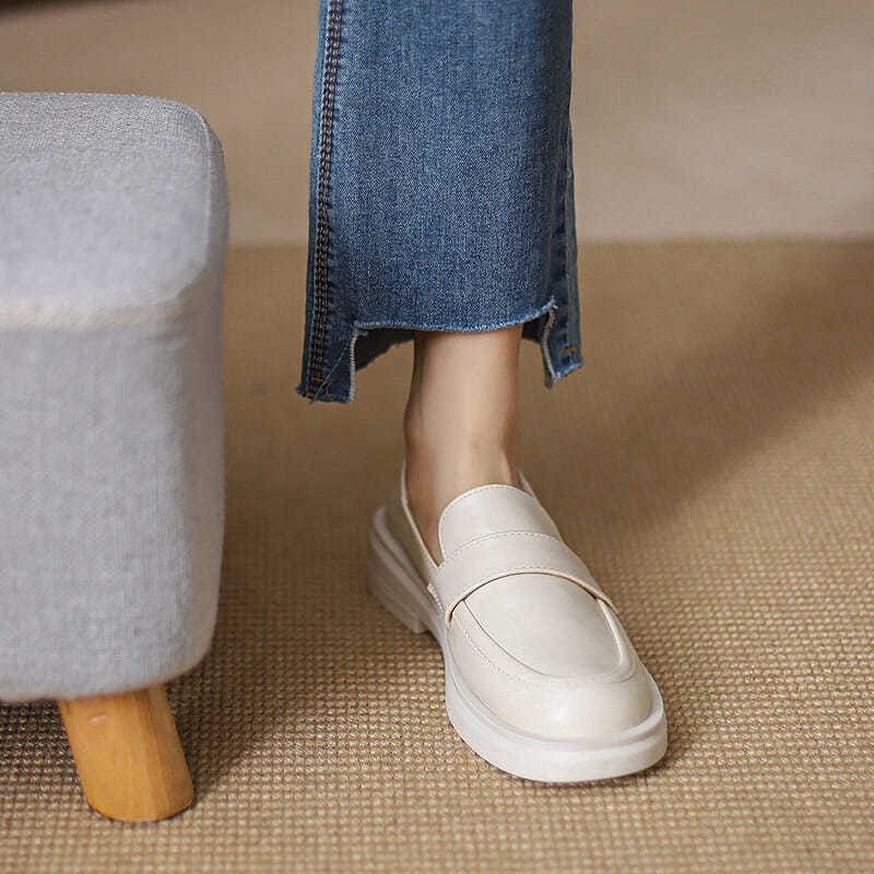 Giày Lười Nữ Da Thật Phong Cách Anh Quốc 2021 | BigBuy360 - bigbuy360.vn