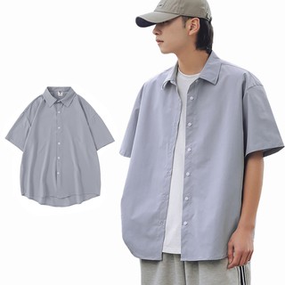 Áo Sơ Mi Nam Tay Ngắn  form Rộng Vải Kate Thoáng Mát QTSM02