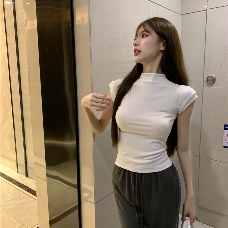 SUXI Áo Sát Nách Cổ Tròn Dáng Ôm Thời Trang Mùa Hè Hàn Quốc Cho Nữ