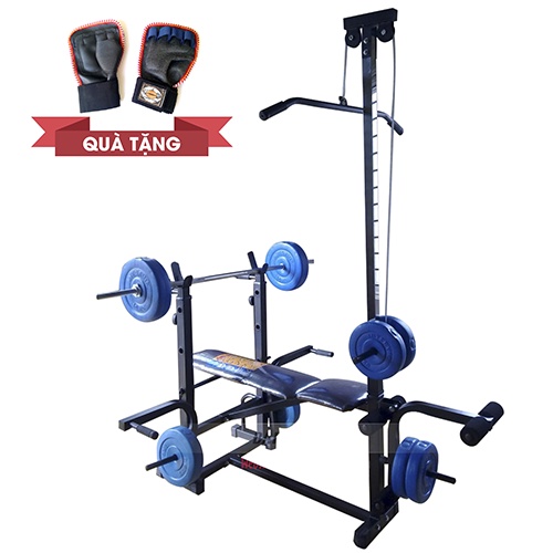 Giàn tạ đa năng, ghế tập tạ đa năng có kéo xô Xu Ki,tặng 1 đôi găng tay tập gym