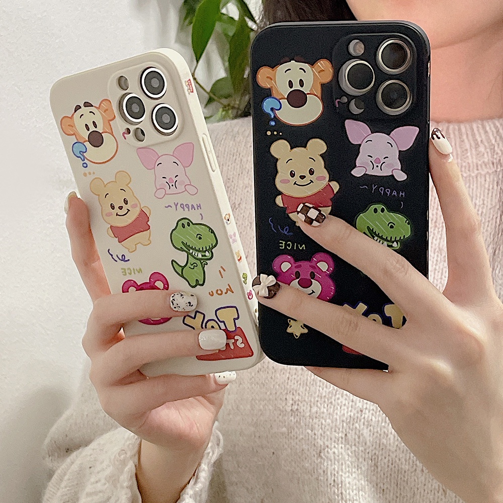 Ốp Điện Thoại Họa Tiết Hoạt Hình Dễ Thương Cho iPhone 7 / 7 plus 8 / 8 / plus / x / XR / XS / 11 / 12 / 13 / pro / Max / plus / Promax Sự Bảo Vệ