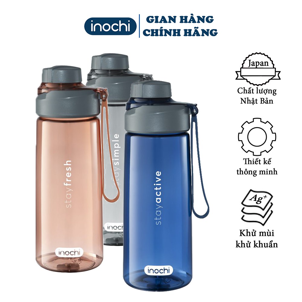 Bình nước - thể thao tập gym nhựa nguyên sinh kháng khuẩn Ag+ cao cấp Kita Boost 670ml BIN670 - HÀNG MỚI VỀ
