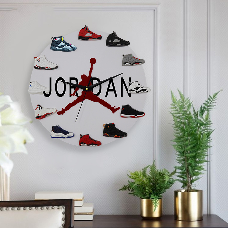 Mới Khuôn Làm Đồng Hồ Treo Tường Hình Đồng Hồ 3D N1IKE AJ1-12 AIR JORDAN