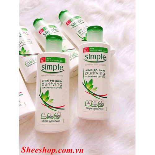 Sữa tẩy trang Simple Kind to Skin Purifying Cleansing Lotion 200ml