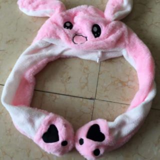 Mũ tai thỏ giật cho bé