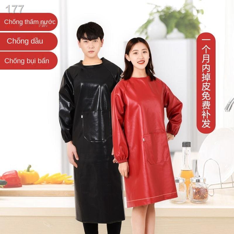 ✿✷Phiên bản Hàn Quốc của quần áo làm việc ngoài trời mùa thu và đông không thấm nước, chống dầu, tạp dề gió, choàng d