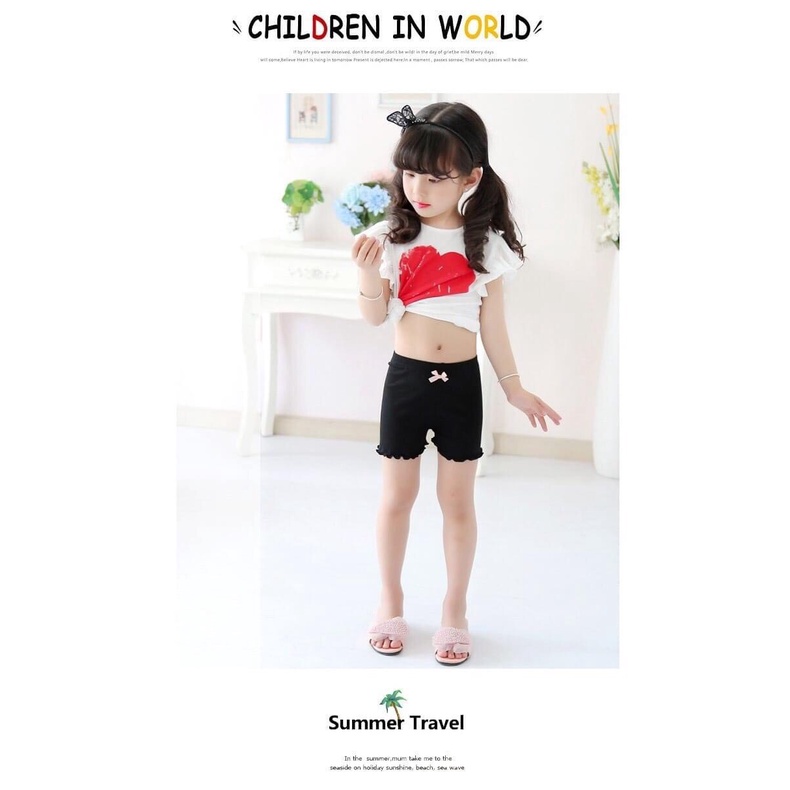 Quần Legging Đùi Lên Dáng Cực Yêu Cho Bé GáI MIKODA Quần legging lửng bé gái siêu mềm thấm hút tốt - A5