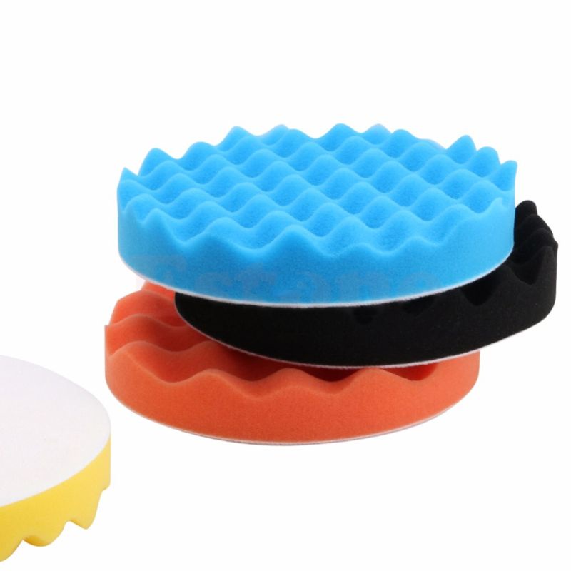 Phớt xốp đánh bóng bước 2 dạng sóng , đánh bóng resin , đánh bóng ô tô đường kính 5inch