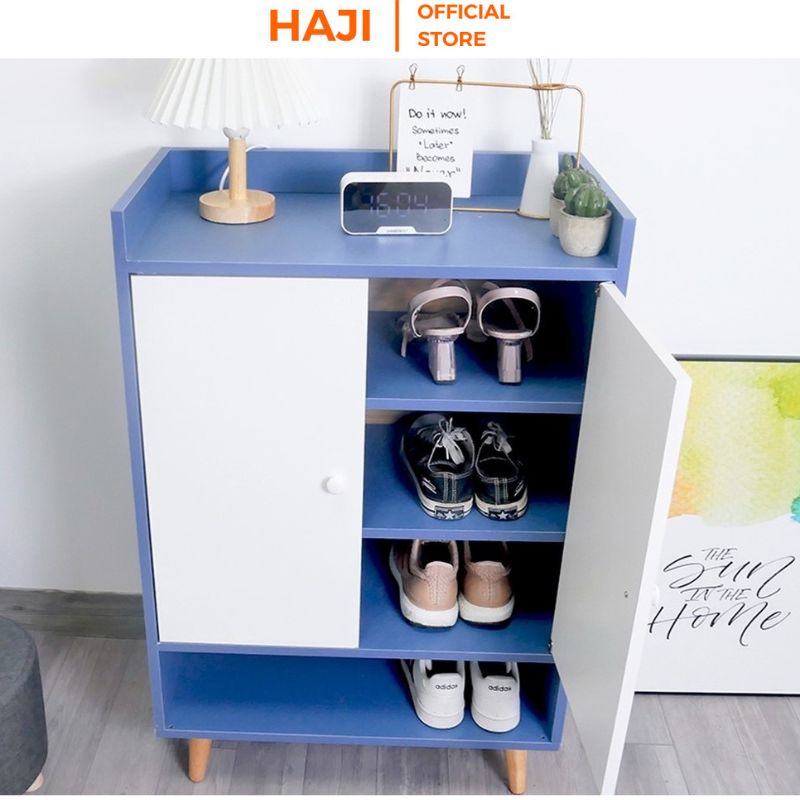 Tủ giày gỗ 4 tầng HAJI chống ẩm cánh mở tiết kiệm diện tích A125