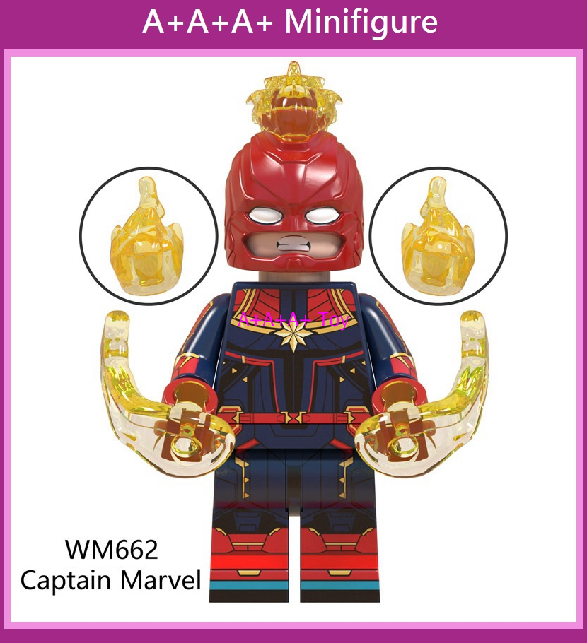 WM6056 Thor Captain Marvel Iron Man War Machine Minifigures Building Blocks Toys