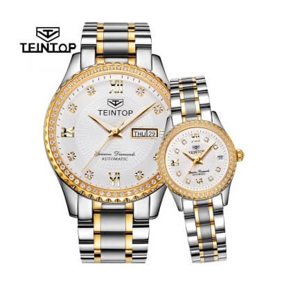 Đồng hồ đôi chính hãng Teintop T8629-6 hàng mới,Kính sapphire ,chống xước,Chống nước,máy cơ(Automatic),Bảo hành 12 Tháng