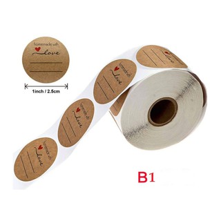 Cuộn 500 tem dán bánh handmade 2.5cm