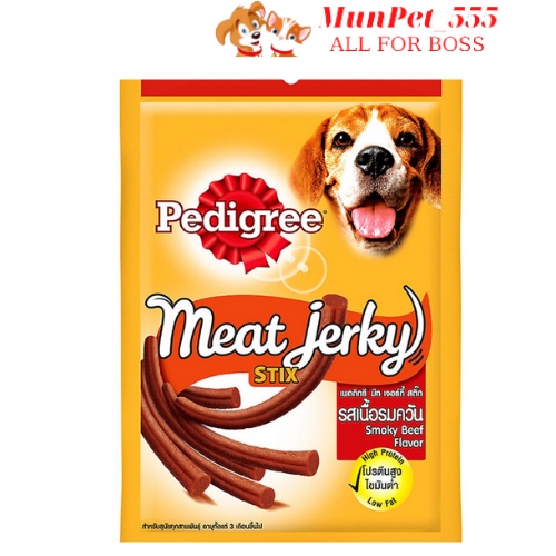 Thức ăn vặt cho chó Pedigree Meat Jerky nhiều vị