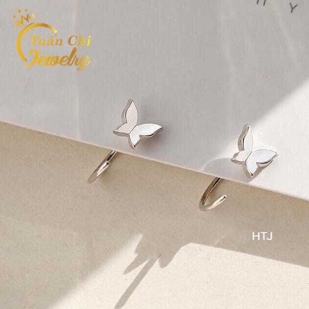 HÀNG SẴN Bông Tai Nữ, Khuyên Tai Bạc Hình Con Bướm Dễ Thương