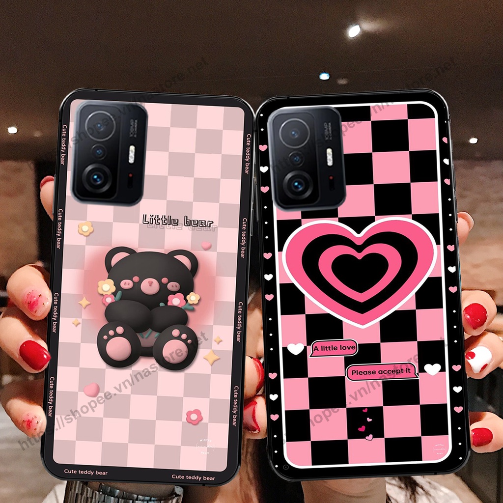 Ốp lưng Xiaomi Xiaomi 11T 5G - Xiaomi 11T Pro 5G ( Mi 11T 5G - Mi 11T Pro 5G) gấu, đồng hồ dễ thương cute giá rẻ