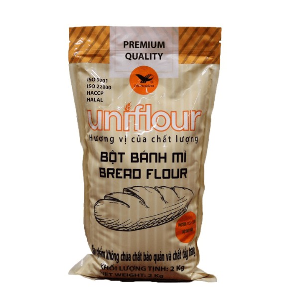 [Mã 156FMCGSALE hoàn 8% đơn 500K] Bột bánh mỳ bread flour Uniflour 2kg
