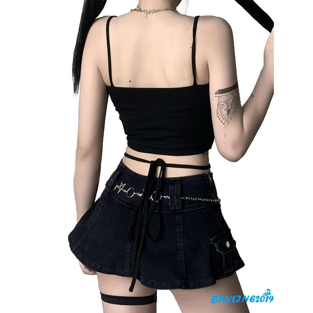 Áo Lửng Hai Dây Thêu Hoa Quyến Rũ Dành Cho Phái Nữ