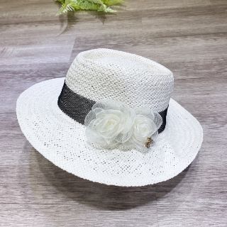 Mũ fedora cói nơ hoa
