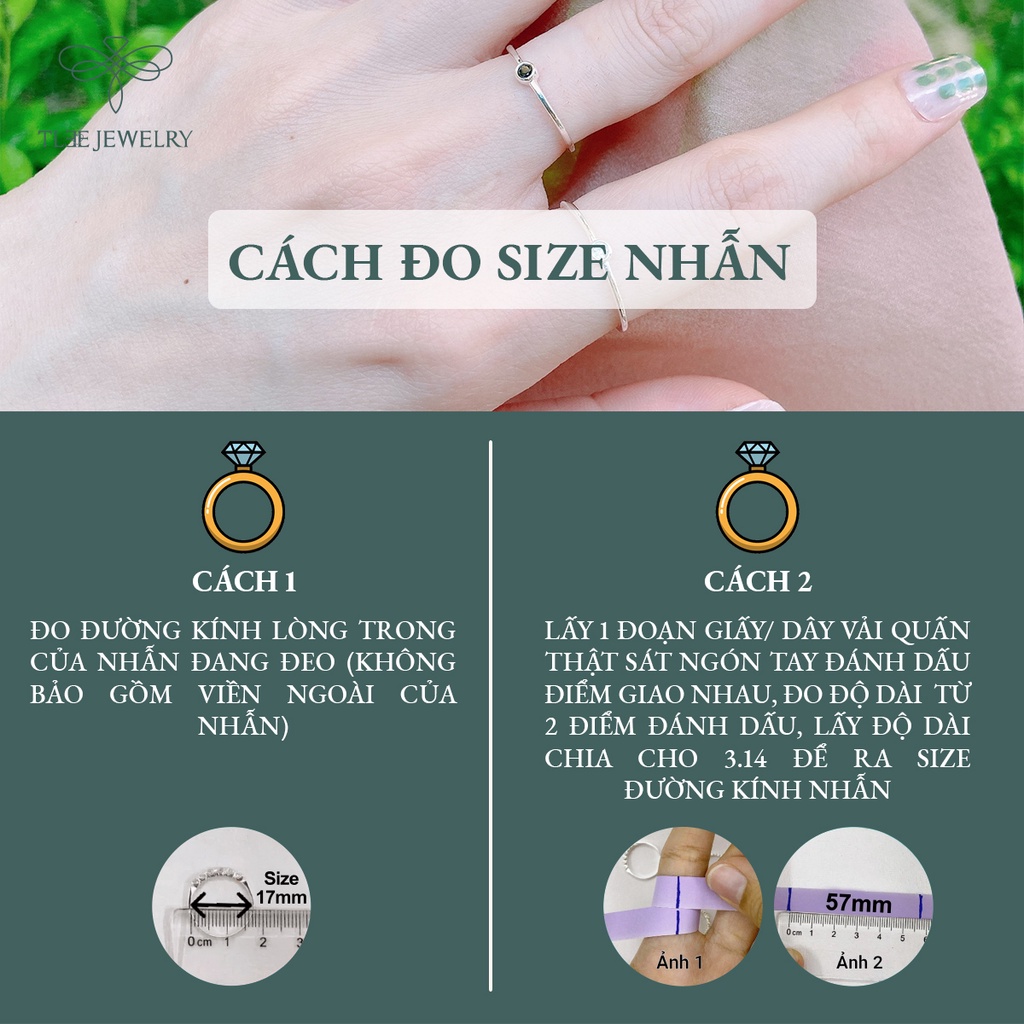 Nhẫn bạc nữ TLEE Baby Stone mini NCJ A0108