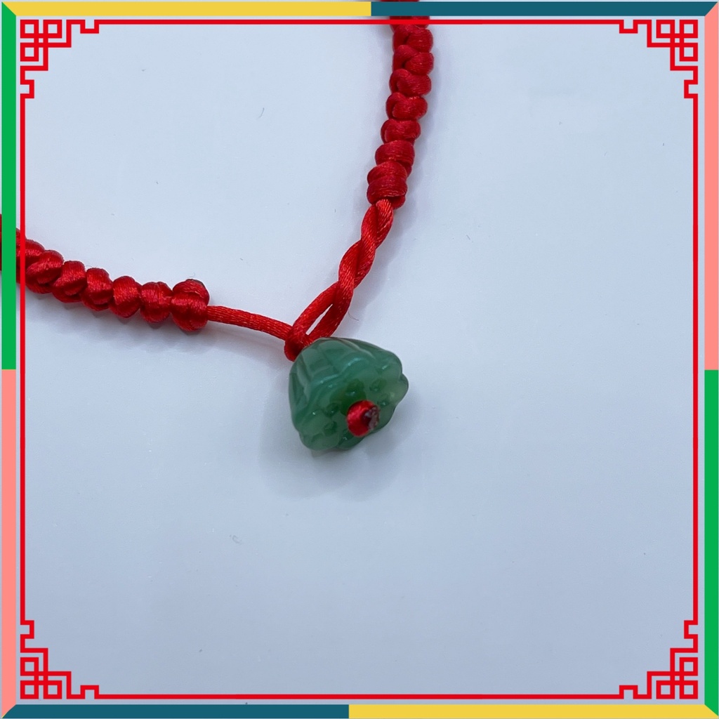 Vòng tay chỉ đỏ phối đồng điếu may mắn bình an kích thước 16cm/17cm/18cm